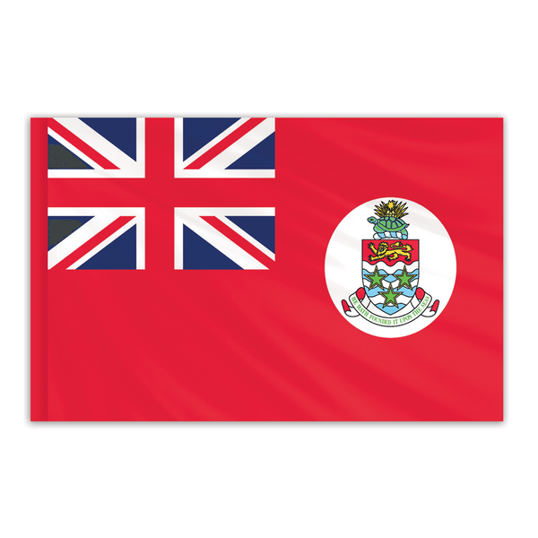 Global Flags Unlimited Cayman Islands Indoor Nylon Flag Red 4'x6' with Gold Fringe 201474F